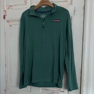 Vineyard Vines Teal Quarter-Zip Pullover